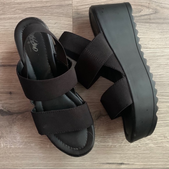 Mossimo Supply Co. Shoes - Chunky platform sandals with elastic straps